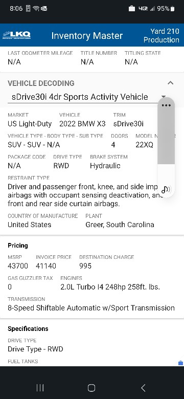 2.0 RWD (AT) 2.0L RWD