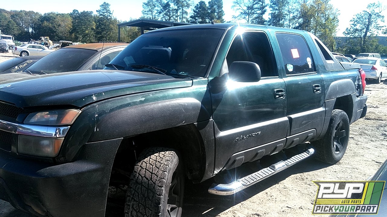 2002 CHEVROLET AVALANCHE 1500 partes disponibles