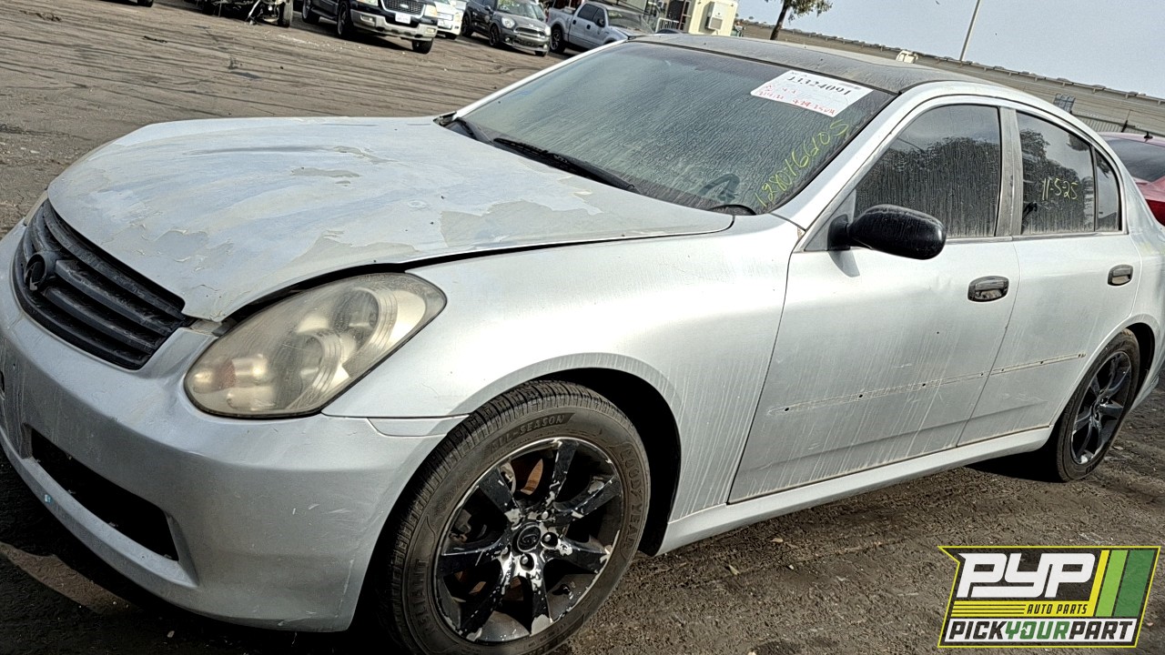 2006 INFINITI G35 partes disponibles