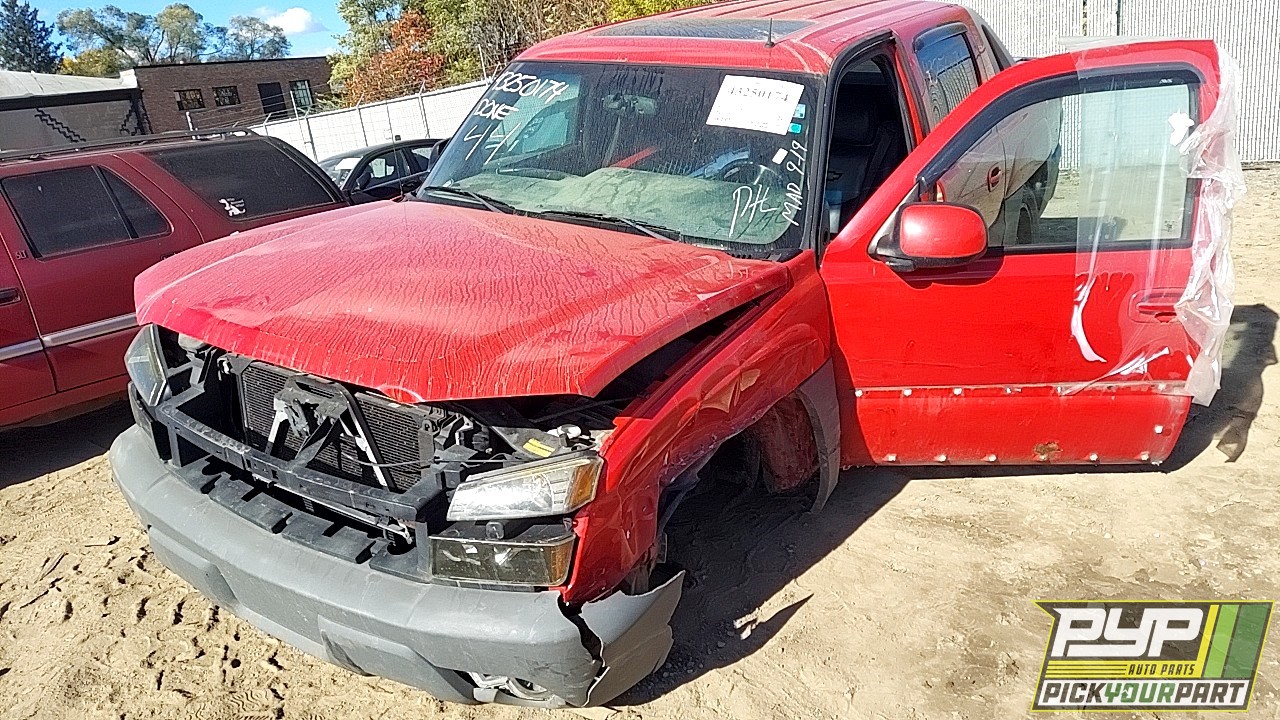 2002 CHEVROLET AVALANCHE 1500 partes disponibles