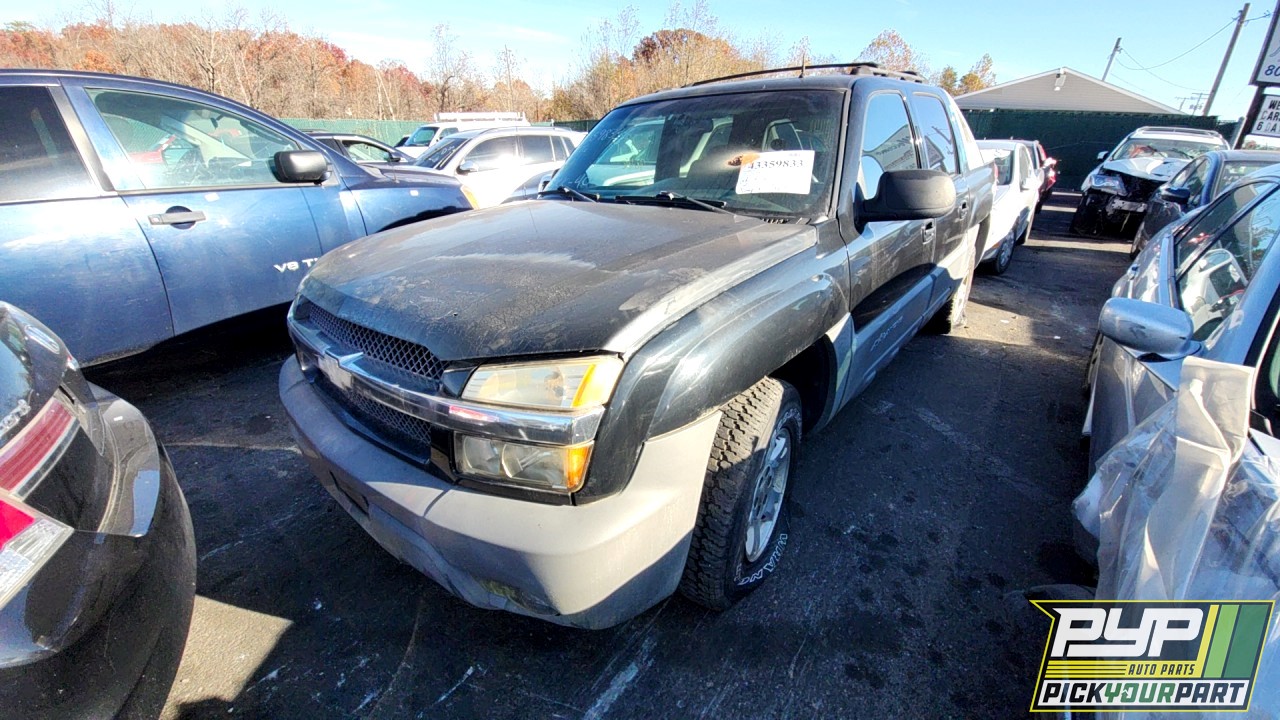 2002 CHEVROLET AVALANCHE 1500 partes disponibles