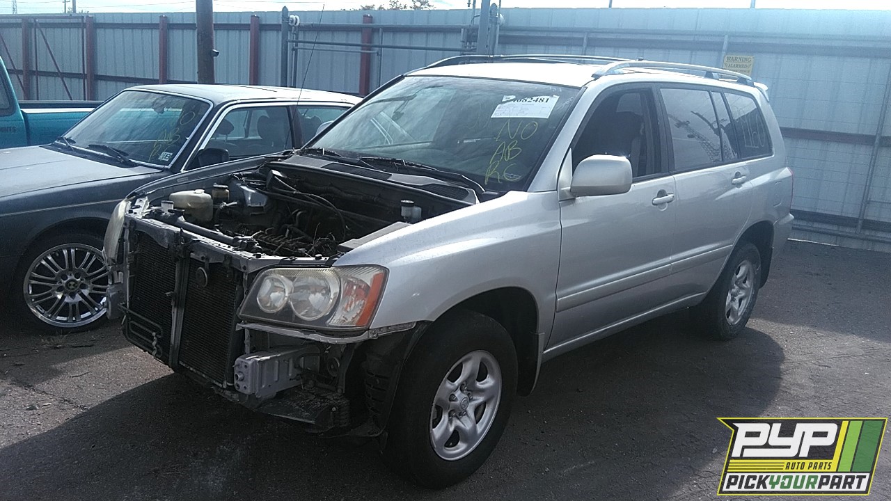 2002 TOYOTA HIGHLANDER available for parts