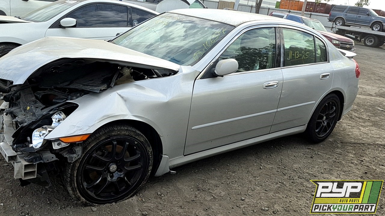 2006 INFINITI G35 partes disponibles