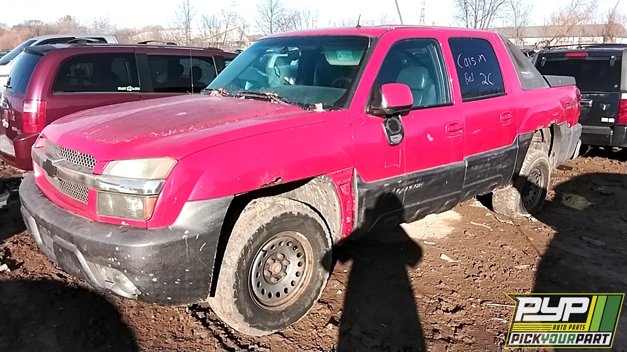 2002 CHEVROLET AVALANCHE 1500 partes disponibles