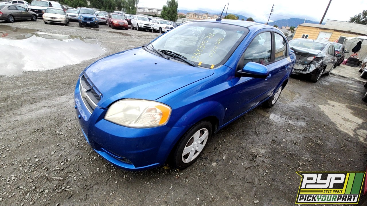 2009 CHEVROLET AVEO partes disponibles