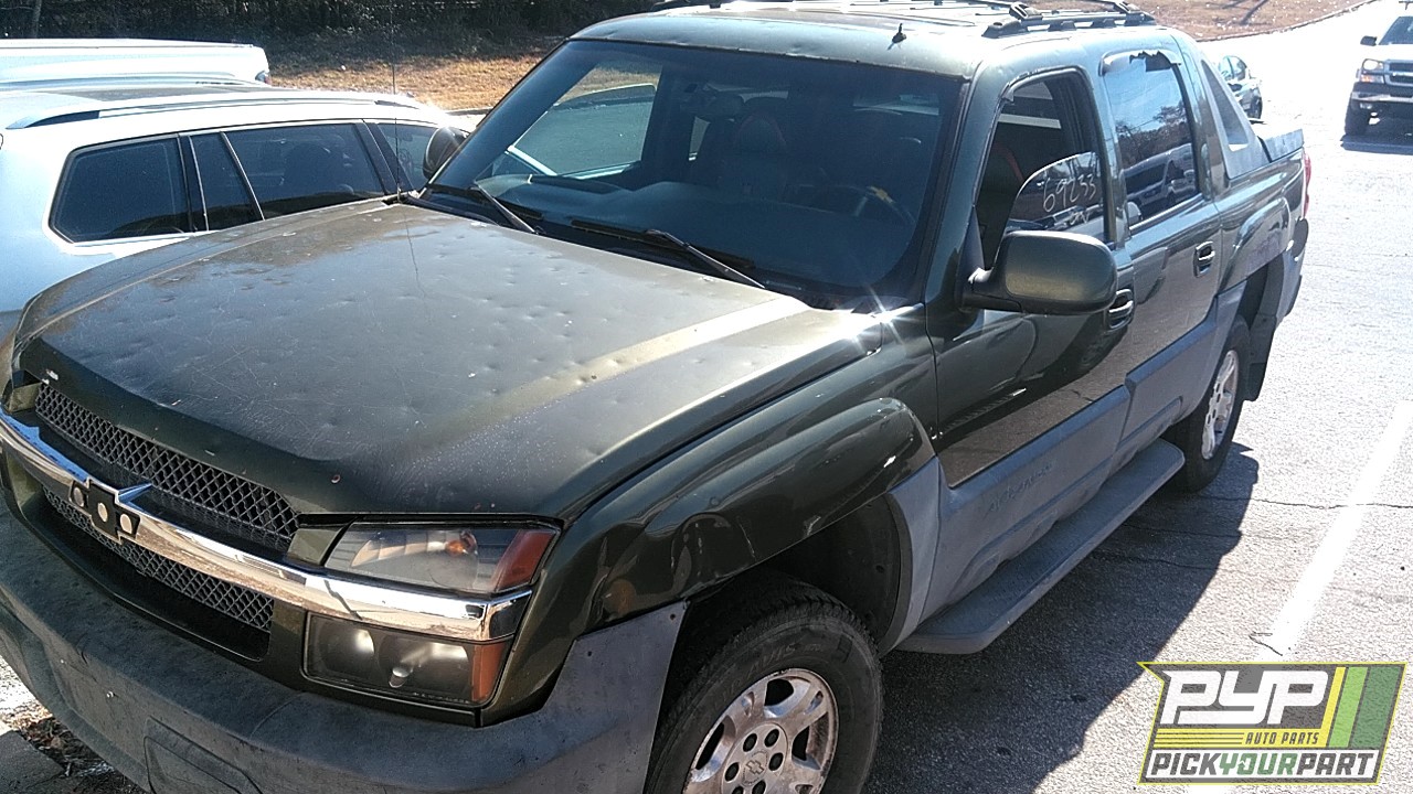 2002 CHEVROLET AVALANCHE 1500 partes disponibles