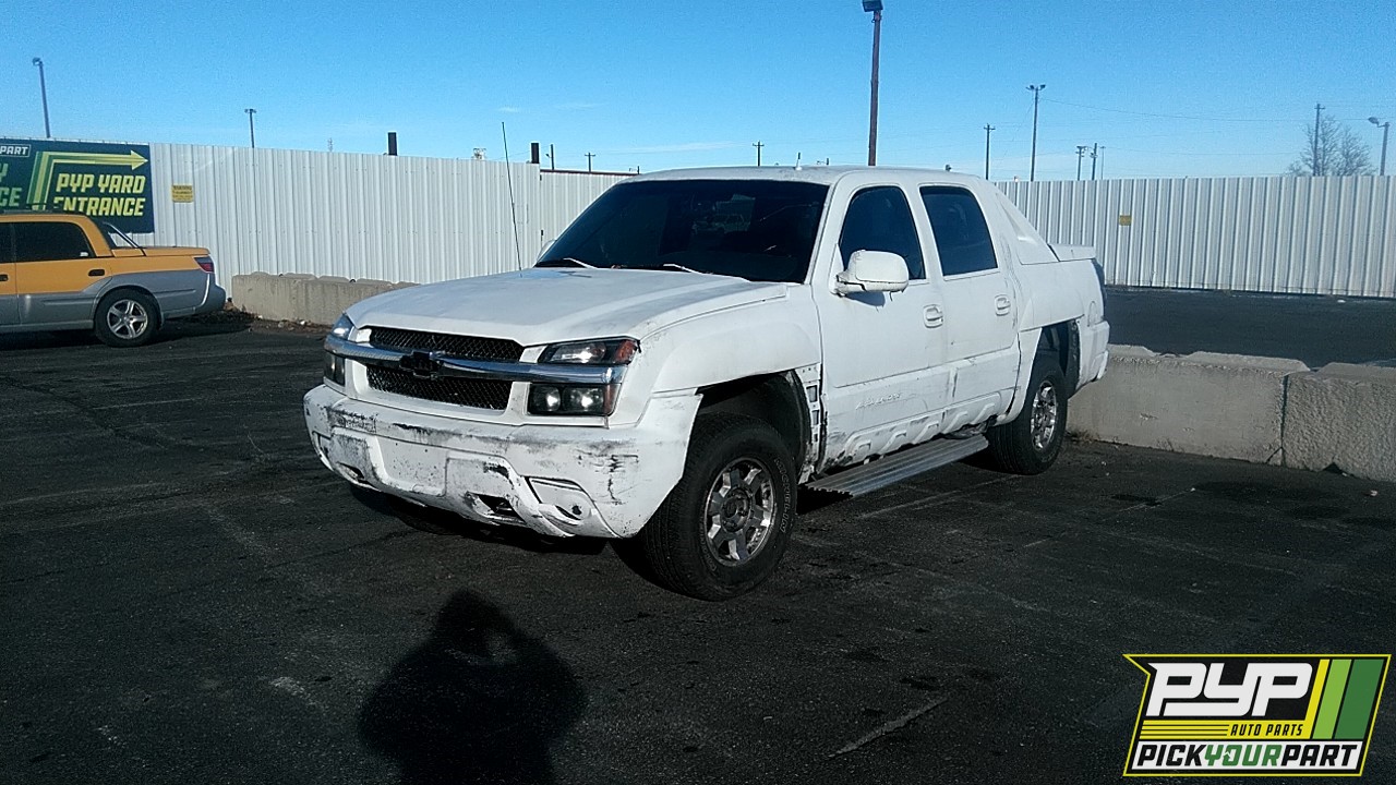 2002 CHEVROLET AVALANCHE 1500 available for parts