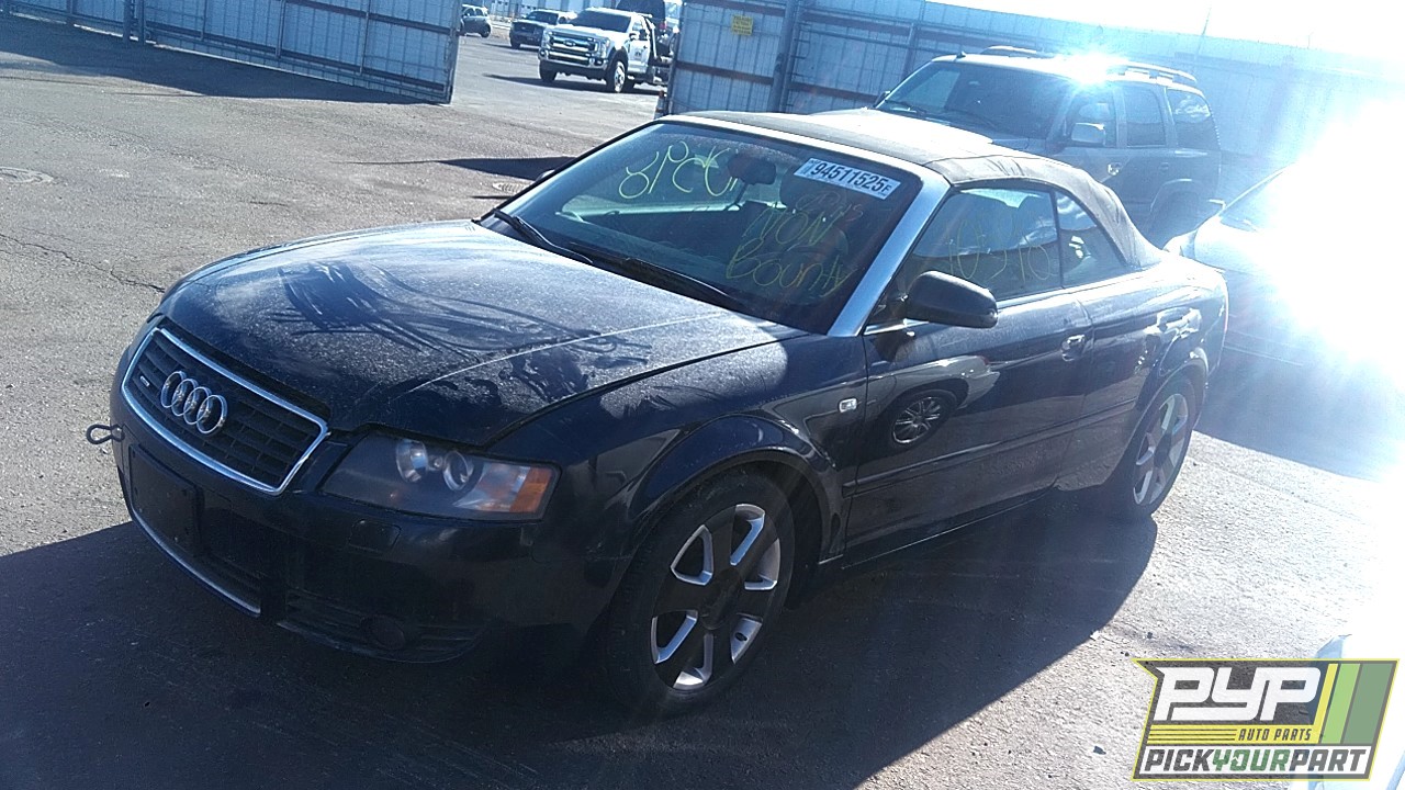 2005 AUDI A4 QUATTRO partes disponibles