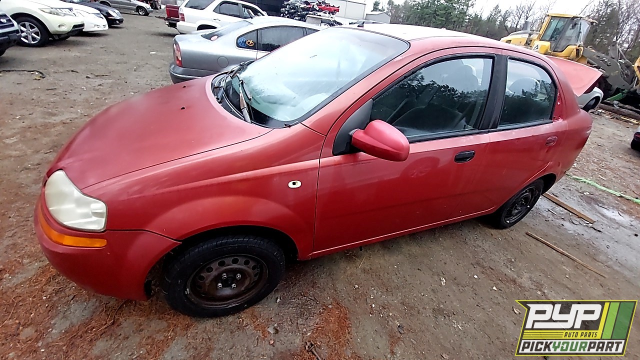 2005 CHEVROLET AVEO partes disponibles