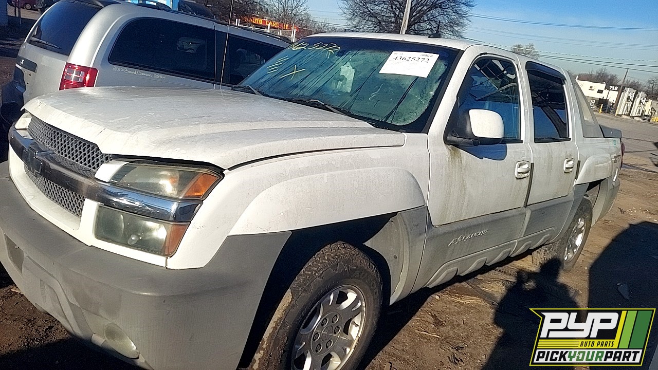 2002 CHEVROLET AVALANCHE 1500 partes disponibles