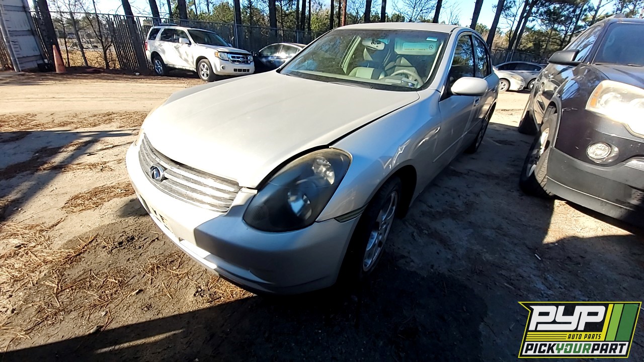 2003 INFINITI G35 partes disponibles