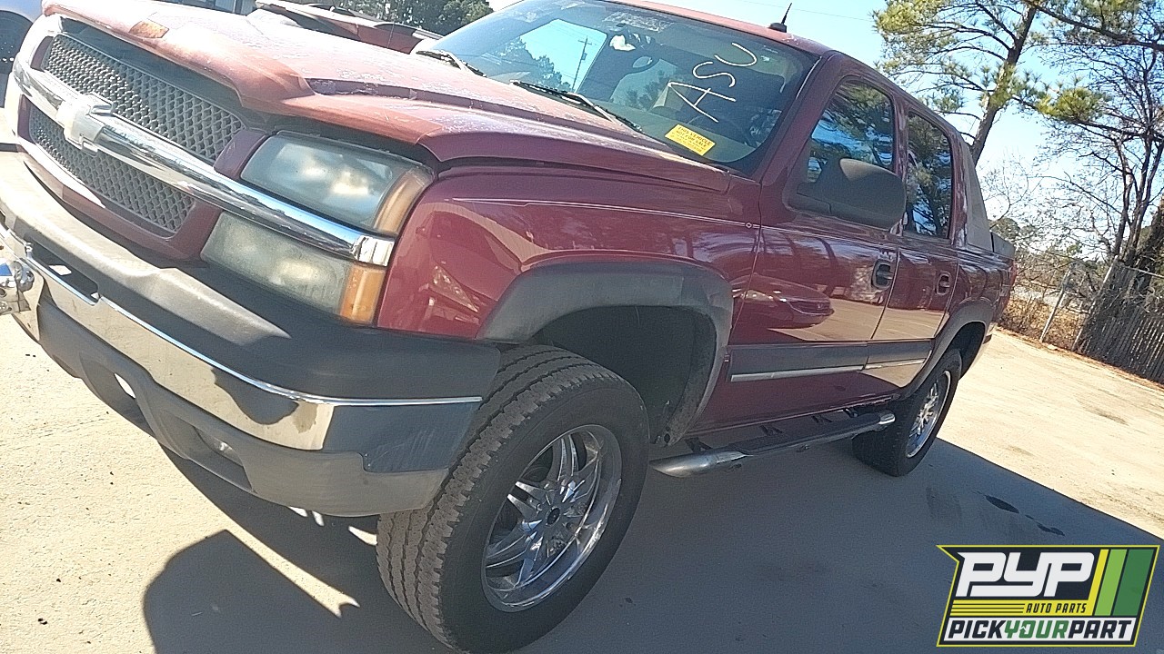 2004 CHEVROLET AVALANCHE 1500 partes disponibles