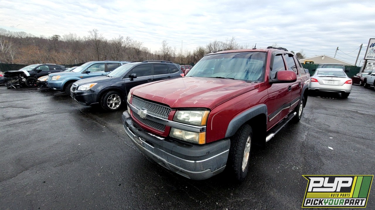2004 CHEVROLET AVALANCHE 1500 partes disponibles