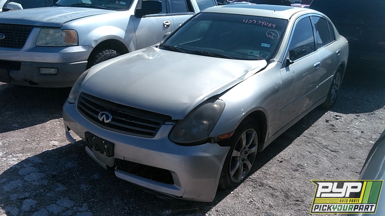 2005 INFINITI G35 partes disponibles