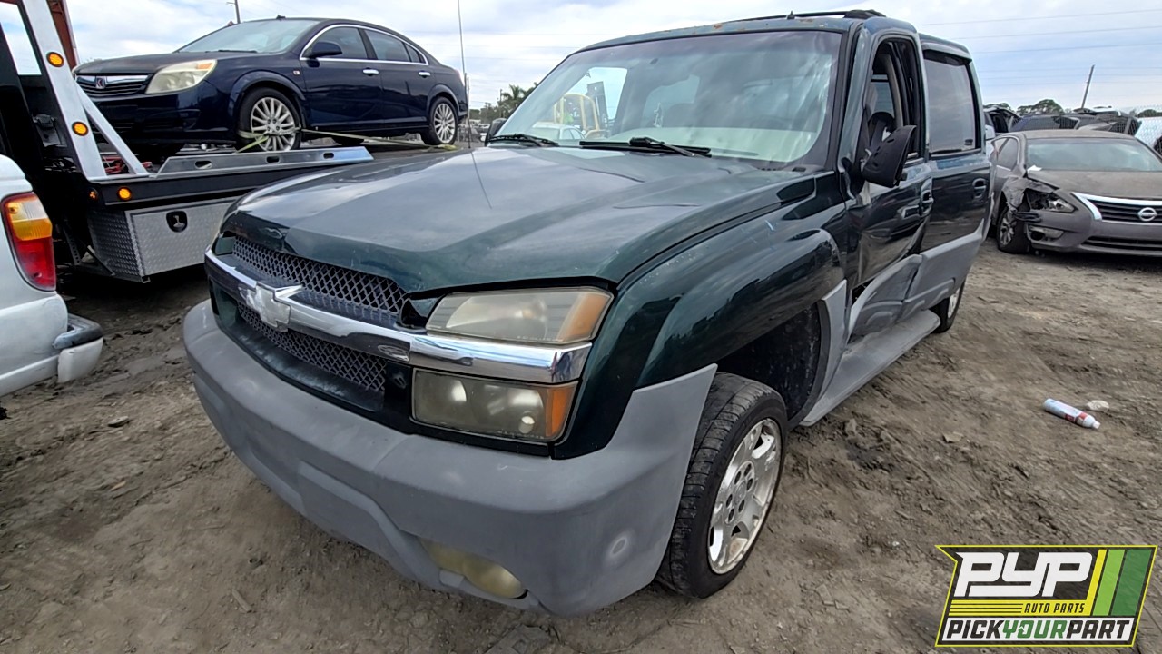 2002 CHEVROLET AVALANCHE 1500 partes disponibles